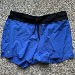 Eastern Mountain Sports Blue Athletic Shorts with Black Waistband